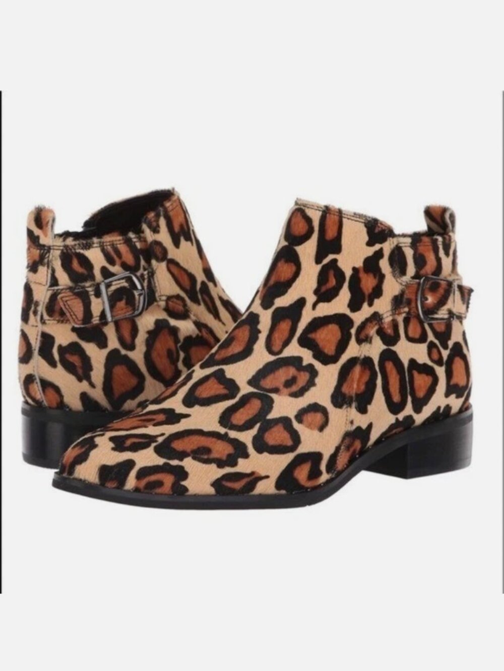 Blondo "Tami" Calf Hair Leopard Print Booties Waterproof Size 10M